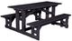 C R Plastics Black Rectangular Picnic Table-0