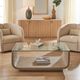 Uttermost® Maeva Glass Top Coffee Table with Natural Base-2