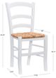Linon Venezia 2-Piece White Rush Seat Dining Side Chair Set-2