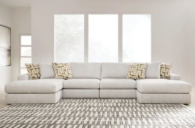 Signature Design by Ashley® Kestrie 4-Piece Feathered Double Chaise Sectional-1