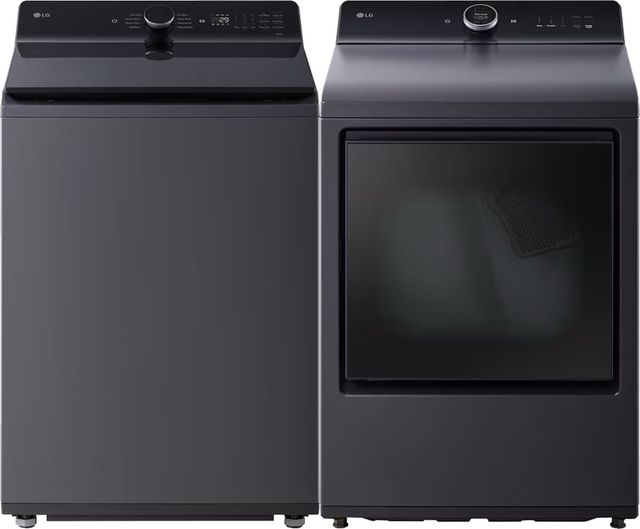 LG Black Top Load Washer & Electric Dryer Laundry Pair-0