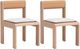 Zuo® Modern Island 2-Piece Natural/White Aluminum Outdoor Dining Side Chair Set-0