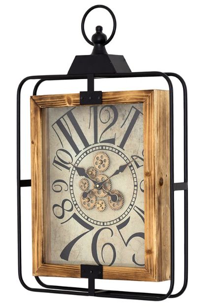 YHD Black/Gold Gear Clock-2