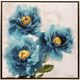 Stylecraft Blue Bloom l Wall Art-0