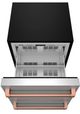 Thor Kitchen® Gordon Ramsay 24" 5.4 Cu. Ft. Stainless Steel Under-Counter Outdoor Freestanding Freezer Drawer with Rose Gold Handle-1
