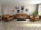 International Furniture Direct Loft Brown Cognac Sofa-1