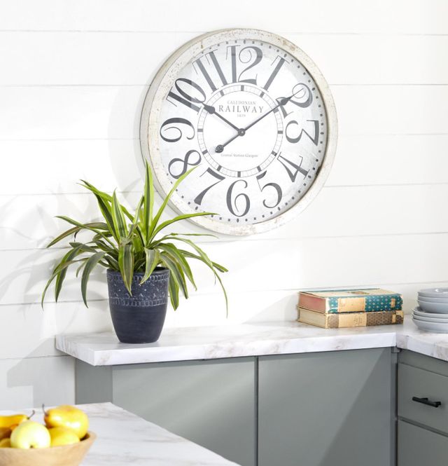 Deco Marche White Round Wall Clock-4