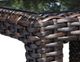 CabanaCoast® Customizable Louvre Wicker 24" Outdoor Square Side Table-2