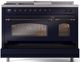 Ilve® Nostalgie II Series 48" Midnight Blue Pro Style Dual Fuel Range-4