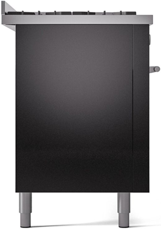 Ilve® Professional Plus II 60" Glossy Black Pro Style Dual Fuel Range-3