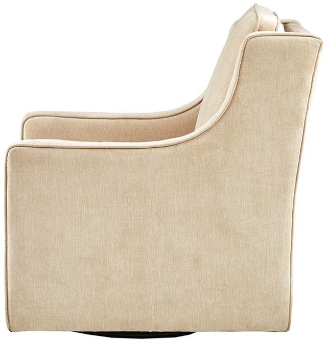 Olliix by Madison Park Cream Harris Chenille Swivel Chair-2