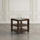 Jofran Inc. Urban Icon Glass Top End Table with Merlot Base-1