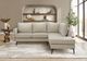 Monarch Specialties Inc. Beige 86" Right-Arm Facing Sofa Sectional and Chaise with Black Metal Legs-1