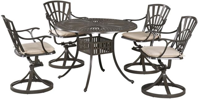 homestyles® Largo 5-Piece Taupe Dining Set with Swivel Chairs-1