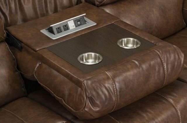 Albany Industries Winslow Brown Manual Reclining Sofa-3