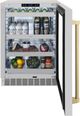 ZLINE Touchstone Autograph Edition 5.2 Cu. Ft. Stainless Steel Beverage Center with Satin Stainless Steel Glass Door and Champagne Bronze Handle-2