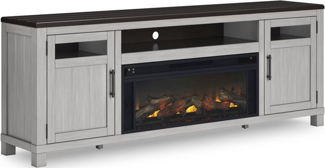 Darborn TV Stand with Fireplace - Gray/Brown Darborn TV Stand with Fireplace - Gray/Brown