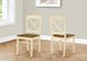 Monarch Specialties Inc. 2-Piece Cream Cross-Back Side Chair Set-4