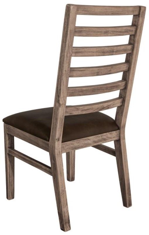 International Furniture Direct Balam Beige/Brown Dining Side Chair-3