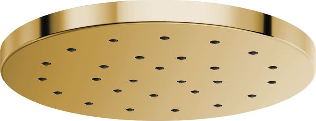 Brizo Essential™ H2Okinetic® Brilliance® Polished Gold Linear Round Single-Function Raincan Shower Head-0