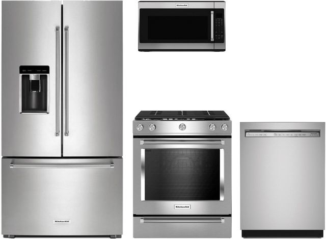 KitchenAid® 4 Piece Stainless Steel Kitchen Package