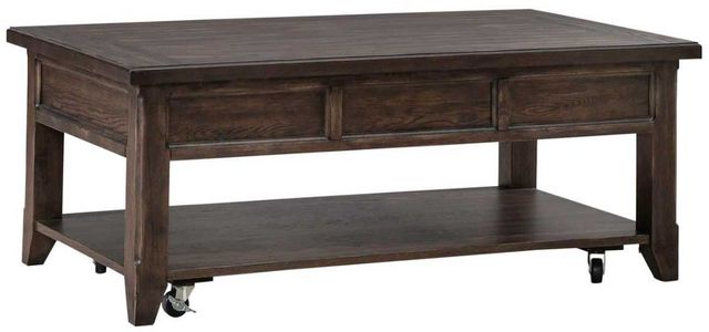 Liberty Furniture Paradise Valley Saddle Brown Lift Top Cocktail Table-0