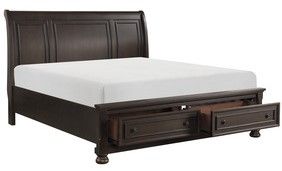 Mazin Furniture Begonia Grayish Brown Queen Bed-2