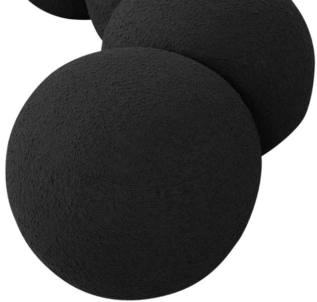 Meridian Furniture Apollo Black 65" Boucle Fabric Upholstered Bench-4