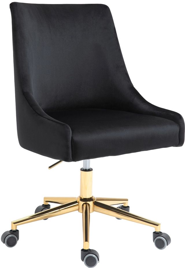 Meridian Furniture Karina Black Velvet Office Chair-0