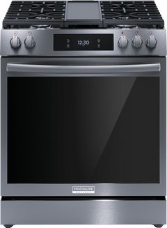 Frigidaire Gallery® 30" Smudge-Proof® Black Stainless Steel Slide In Gas Range