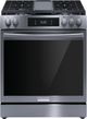Frigidaire Gallery® 30" Smudge-Proof® Black Stainless Steel Slide-In Gas Range-0