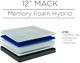 Elements International Promotional Line Mattresses Mack 12" Hybrid Medium Firm Tight Top King Mattress-4