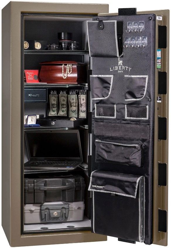 Liberty Safe Premium Home Champagne Marble/Black Chrome 17 Electronic Gun Safe-1