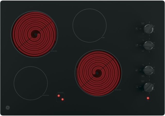 GE® 30" Black Electric Cooktop-2