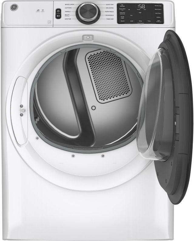 GE® 7.8 Cu. Ft. White Smart Front Load Electric Dryer-1