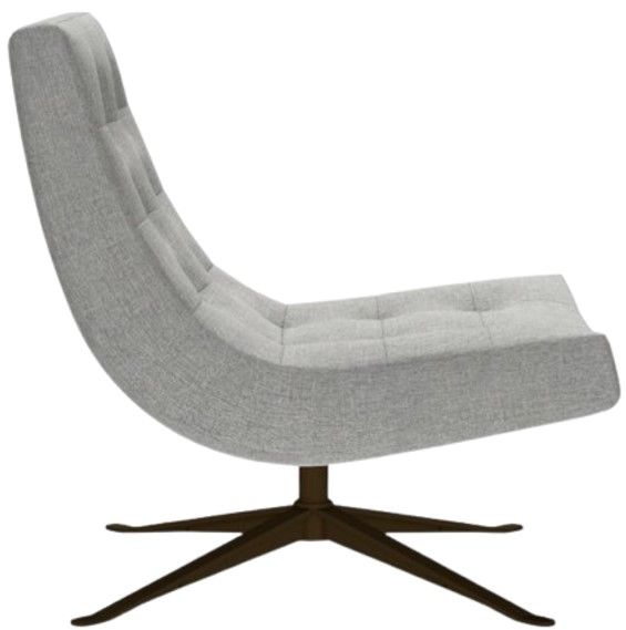 American Leather® Customizable Petra Fabric Swivel Chair-2
