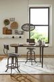 Hammary® Olmsted Rustic Oak Oval Counter Table with Black Base-1