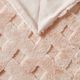 Olliix by Madison Park Claire Luxury Basketweave Blush Faux Fur Throw-2
