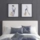 Olliix by Madison Park Posh Postures 2 Pieces Black and White Foiled Single Mat Framed Wall Art Set-5