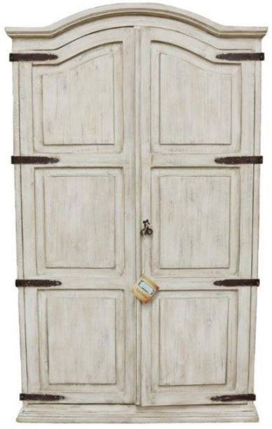 Million Dollar Rustic Frosted White Full Door Accent Cabinet-0