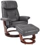 BenchMaster Euro Line Ventura II Iron Gray Chair and Ottoman Set-0