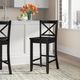 Linon Torino Black X-Back Counter Stool-1