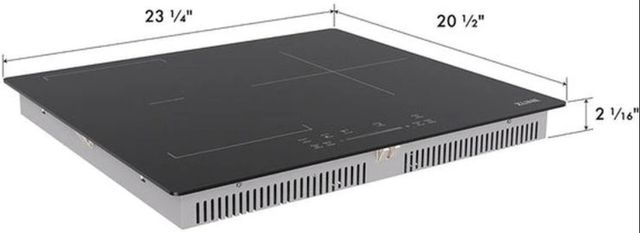 ZLINE 24" Black Induction Cooktop with Anti-Scratch Glass and 3-Elements-1