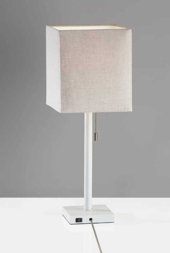 Adesso® Estelle Matte White Table Lamp-2
