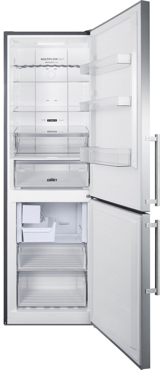 Summit® 10.6 Cu. Ft. Stainless Steel Counter Depth Bottom Freezer Refrigerator -2