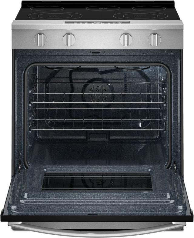 Whirlpool® 30'' Stainless Steel Smart Slide-In Electric Range with Air Cooking Technology and Steam Clean-1