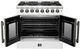 FORNO® Galiano Series Alta Qualita 36" White and Antique Brass Pro Style Dual Fuel Range-1