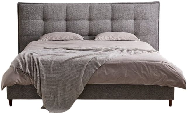 IFDC Gray Queen Platform Bed-1