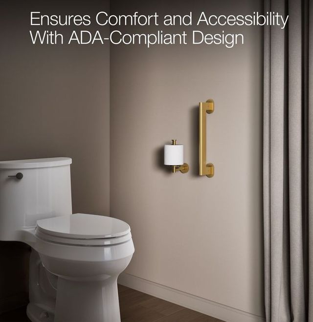 KOHLER® Belay® Vibrant Brushed Moderne Brass 18" Grab Bar-1