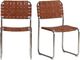 Moe's Home Collection Moma 2-Piece Brown Leather Dining Chair Set-3